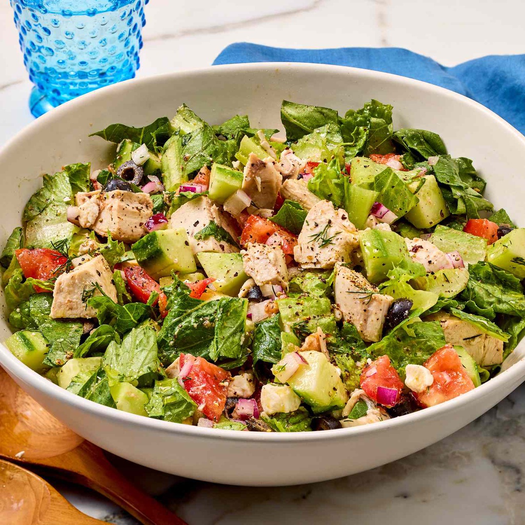 Chopped Greek Salad with Chicken (VEG)